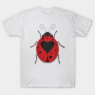 Heart Spotted Ladybug T-Shirt